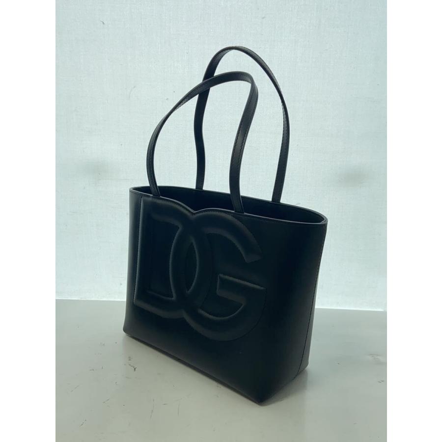 DOLCE&GABBANA◇DOLCE&GABBANA/DCロゴトートバッグ/レザー/BLK/BB7337