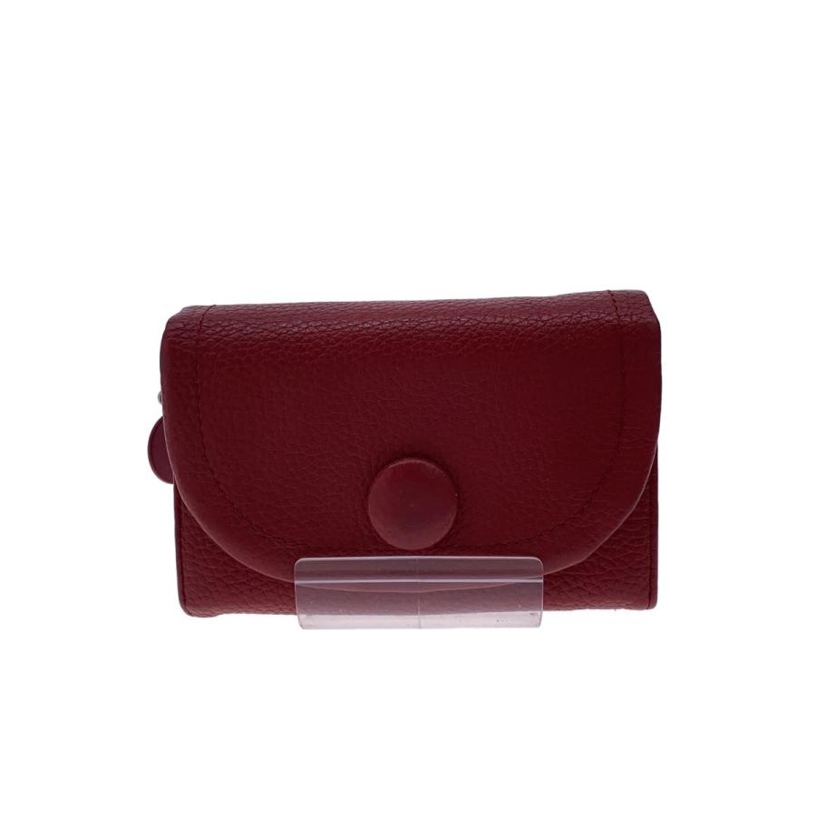 新品　ジルスチュアート　ルナティ　二つ折り　中型財布 JILLSTUART◇2つ折り財布/レザー/RED/無地/レディース/ルナティ