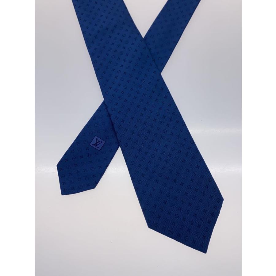 ⭐️美品⭐️ルイヴィトン ネクタイ ネイビー M75988 モノグラム シルク m75988_06.jpg