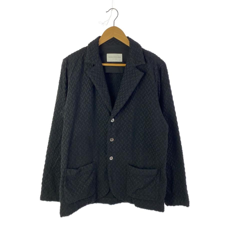 TOMORROWLAND◇パイル地/3Bテーラードジャケット/M/コットン/ブラック
