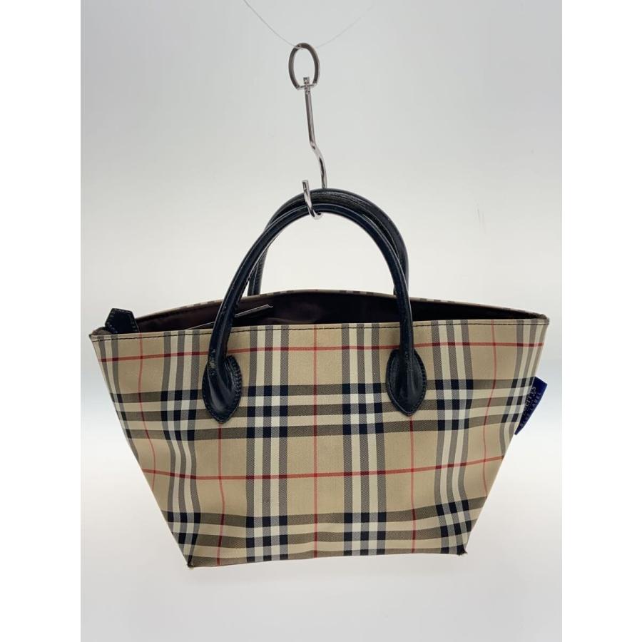 BURBERRY BLUE LABEL◇ハンドバッグ/--/ベージュ/チェック : セカンド