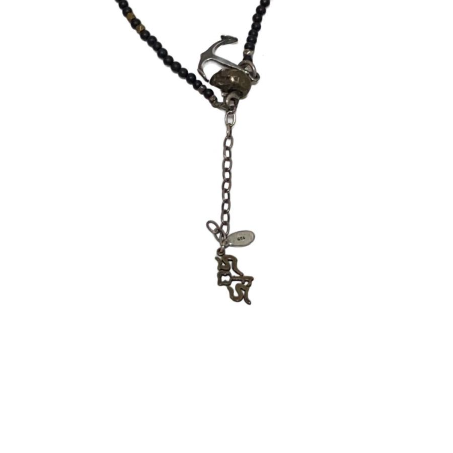 M.Cohen◇ネックレス/--/ビーズ/BLK/トップ有/メンズ : セカンド