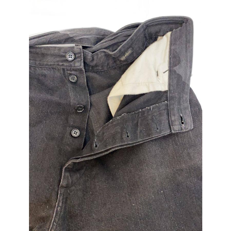 COMOLI◇24SS/DENIM BELTED PANTS/デニムベルヘテッドパン/3/ブラ/Z01