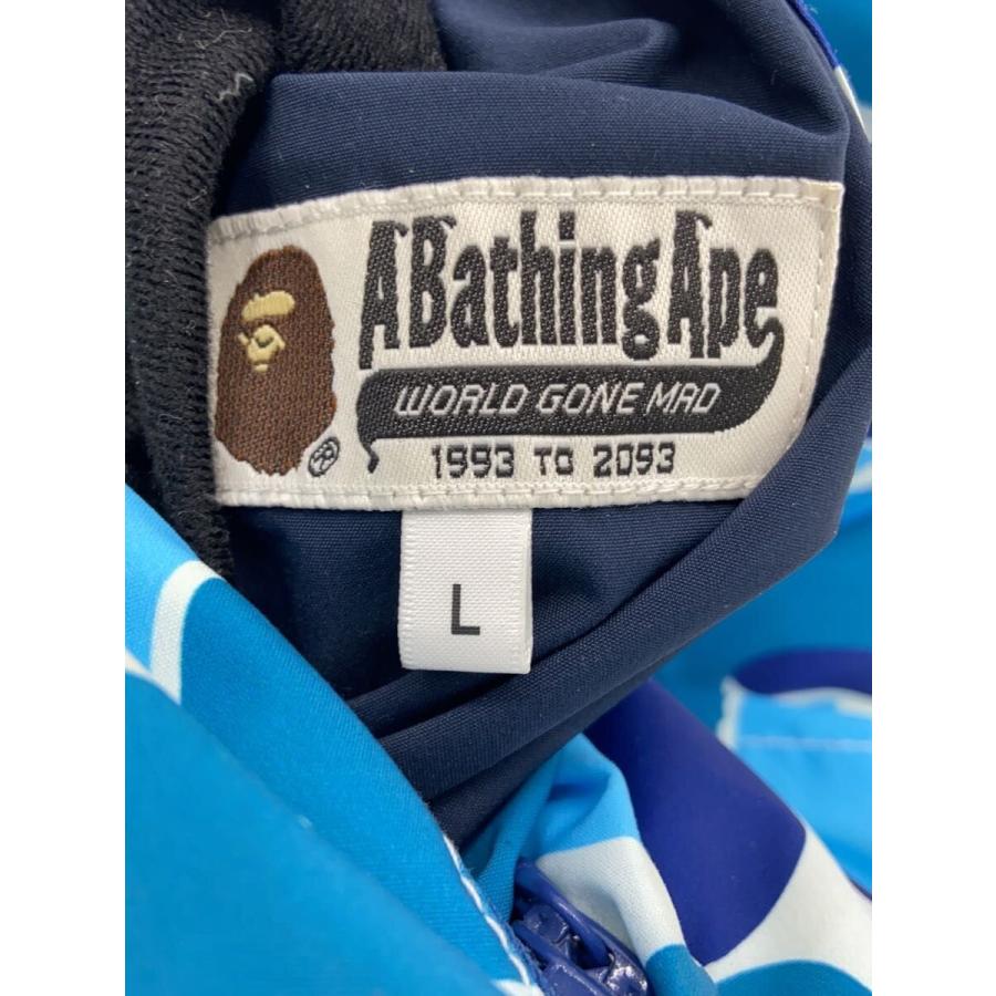 A BATHING APE / ダウンベスト/L/ポリエステル/BLU/カモフラ/001dnj801010m A BATHING APE◇ダウンベスト/L/ポリエステル/BLU/カモフラ