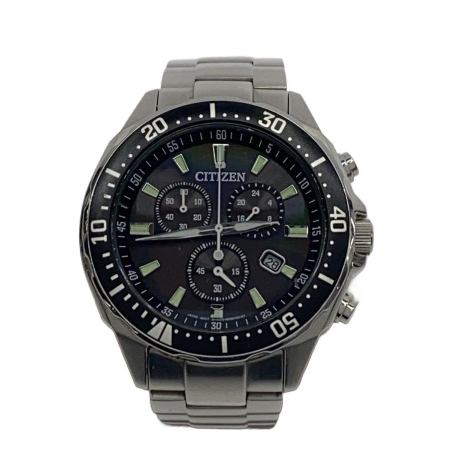 美品 シチズン H500-S064538 ブラック ソーラー メンズ CITIZEN◇ソーラー腕時計/アナログ/ステンレス/BLK/H500-S064538