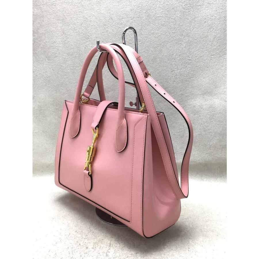 GUCCI◇GUCCI/グッチ/ショルダーバッグ/レザー/ピンク/無地/649016