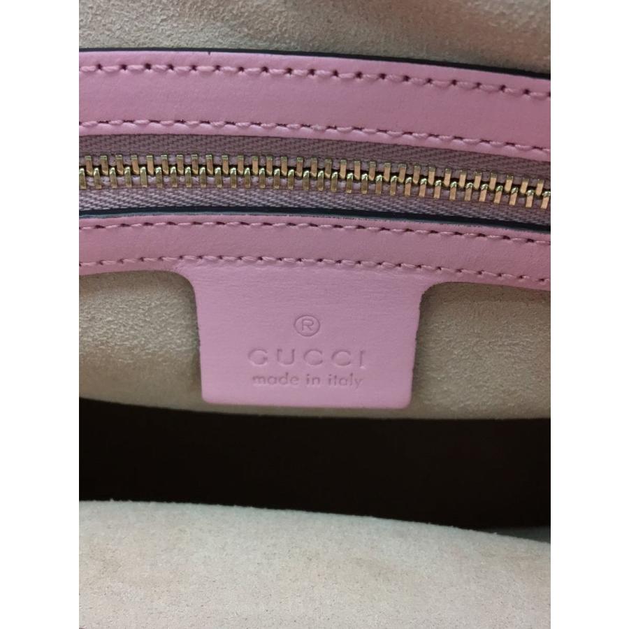 GUCCI◇GUCCI/グッチ/ショルダーバッグ/レザー/ピンク/無地/649016