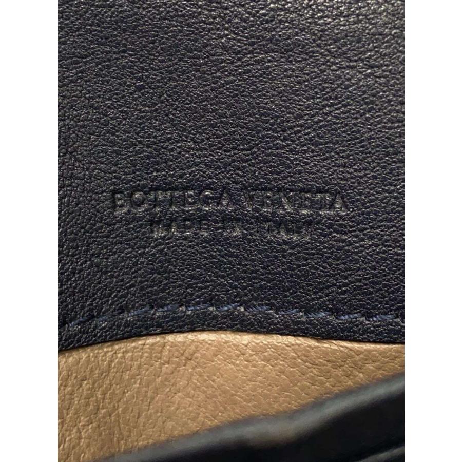 BOTTEGA VENETA◇長財布/レザー/NVY/メンズ/ボッテガヴェネタ/ネイビー