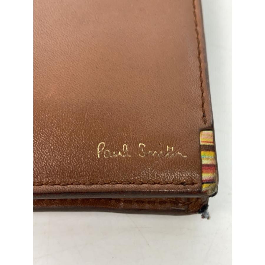 Paul Smith 二つ折り財布 ブラウン Paul Smith◇2つ折り財布/レザー/BRW/無地/メンズ/ポールスミス