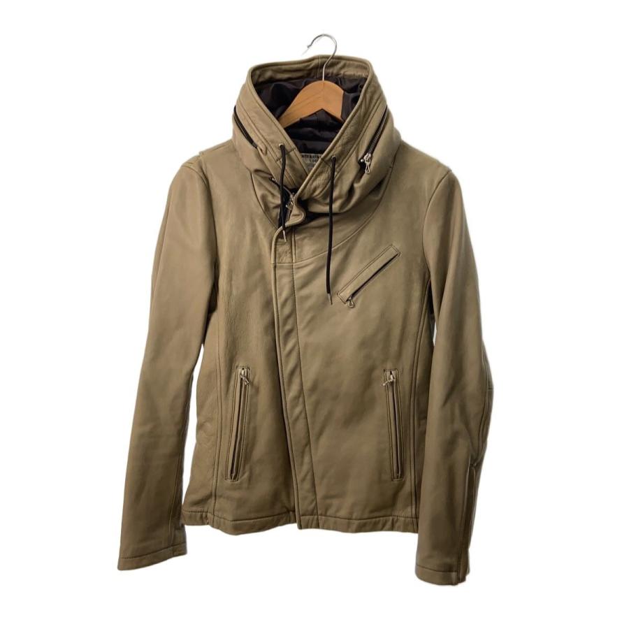 KATHARINE HAMNETT グレー レザージャケット S KATHARINE HAMNETT LONDON◇レザージャケット・ブルゾン/M/キャサリン
