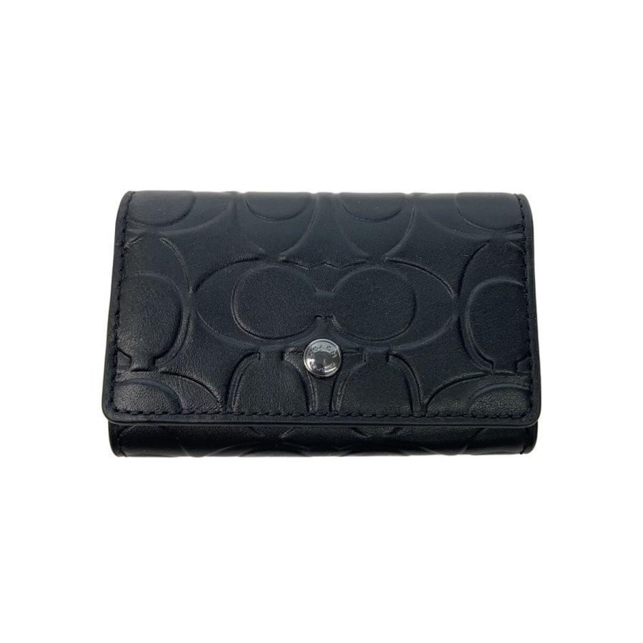 COACH◇キーケース/コーチ/ブラック/黒/BLK/総柄/メンズ/CX143