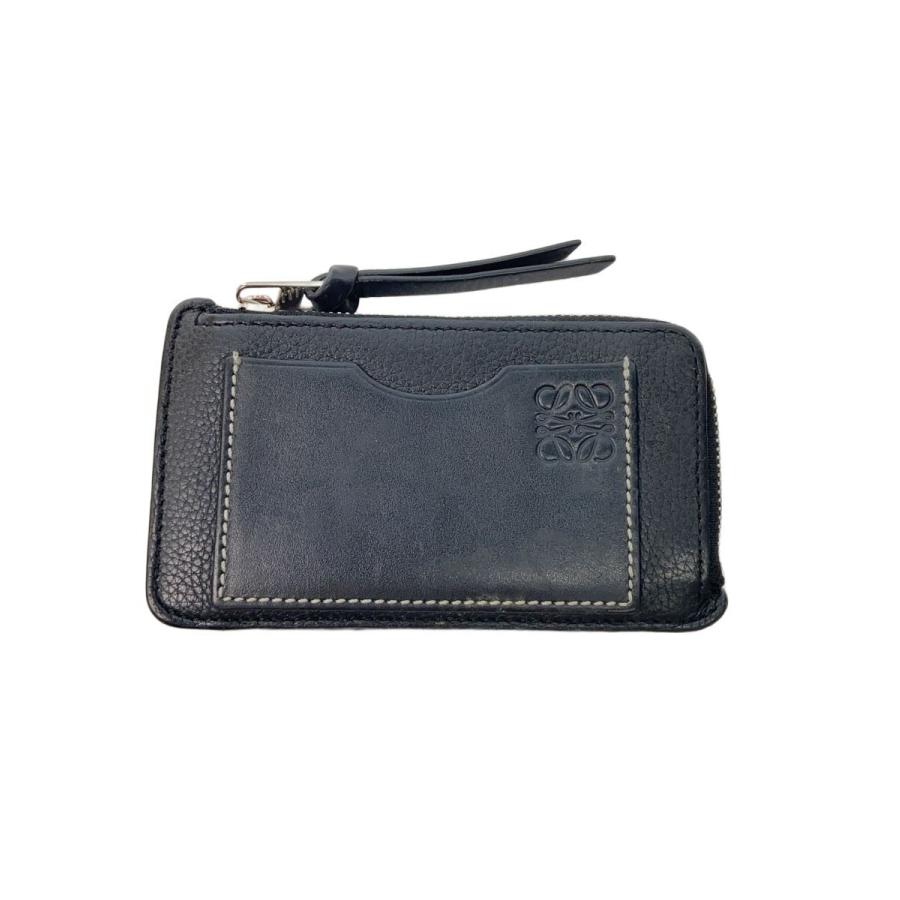 LOEWE◇カードケース/レザー/ロエベ/ブラック/黒/BLK/メンズ/小銭入れ