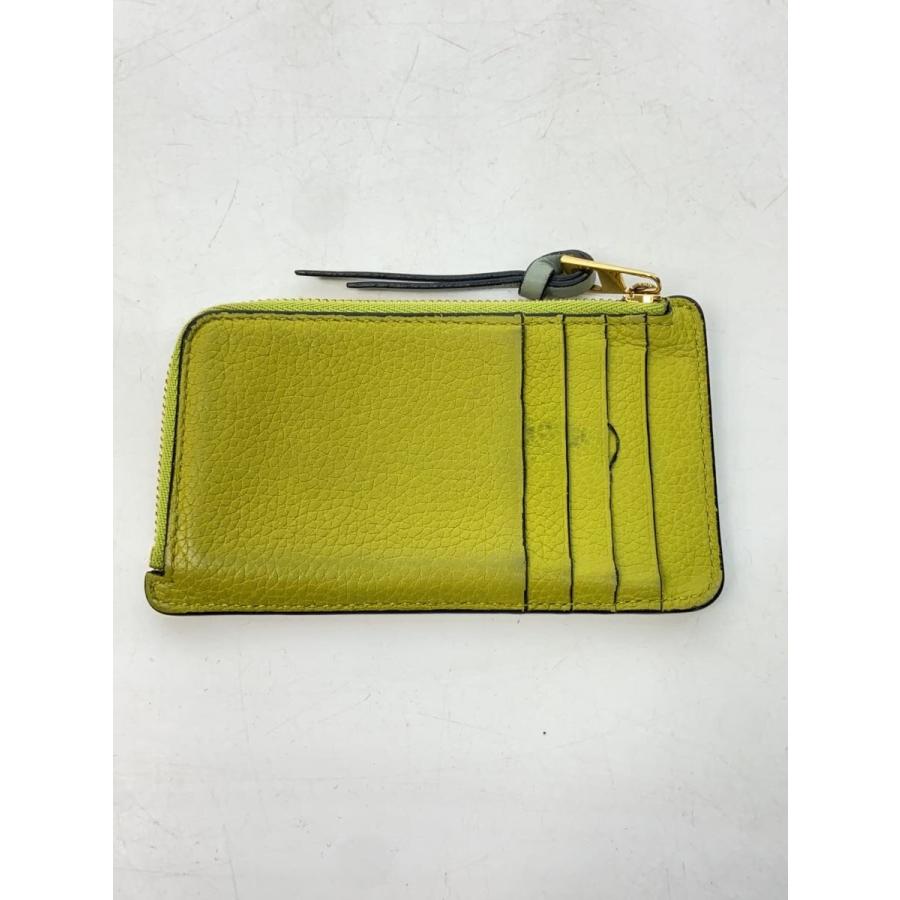 LOEWE◇3つ折り財布/ロエベ/グリーン/縁/レザー/GRN/レディース/カード