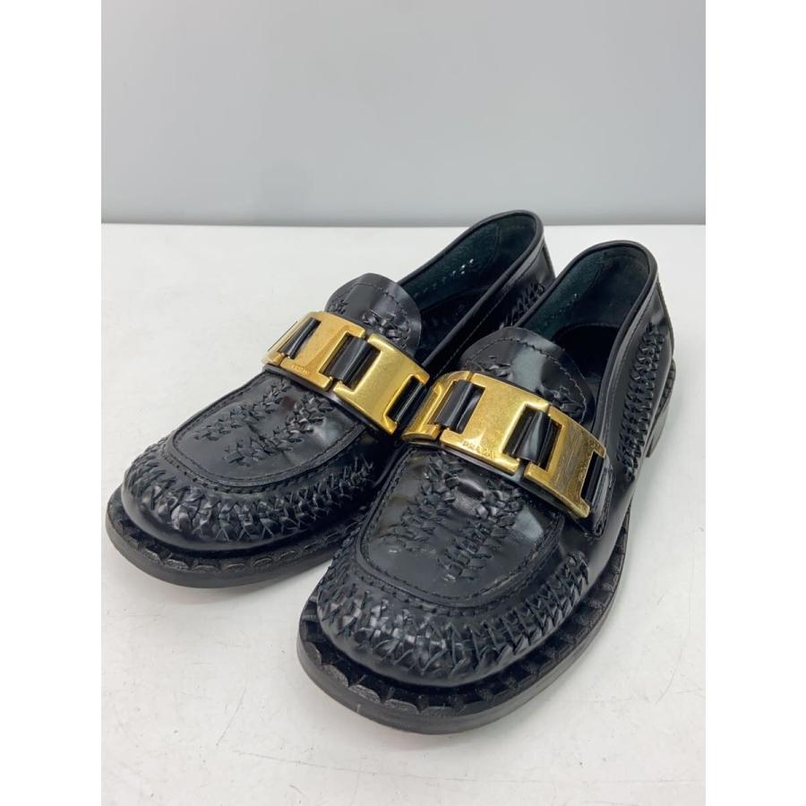 PRADA プラダ ローファー ブラック PRADA◇ローファー/37.5/プラダ/ブラック/黒/BLK/レザー/24cm