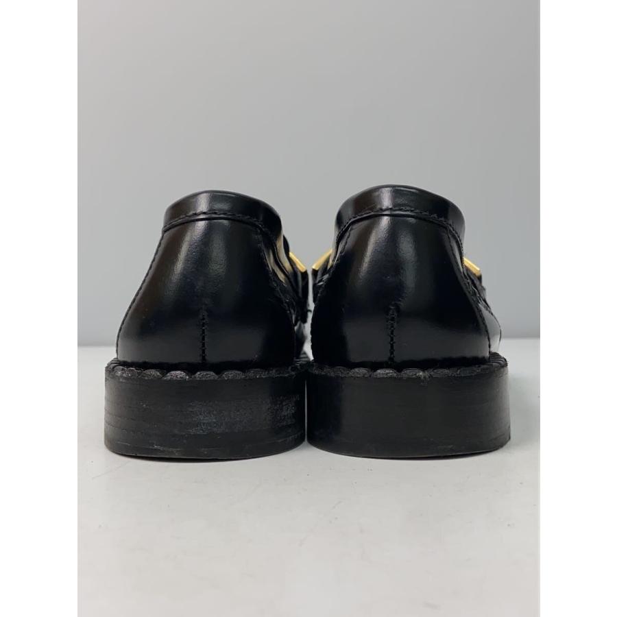 PRADA◇ローファー/37.5/プラダ/ブラック/黒/BLK/レザー/24cm