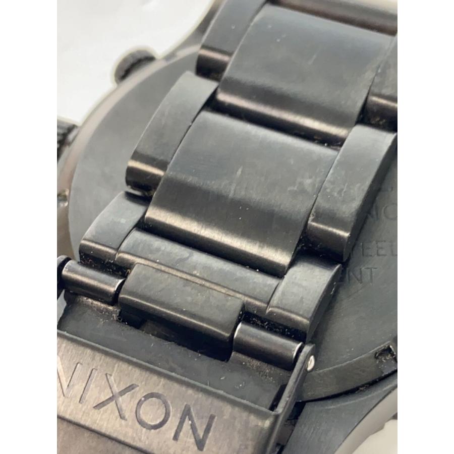 NIXON◇クォーツ腕時計/ニクソン/アナログ/ステンレス/BLK/THE51-30 