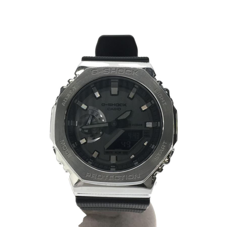 CASIO◇クォーツ腕時計_G-SHOCK/デジアナ/SLV/BLK/5611/GM-2100-1AJF 