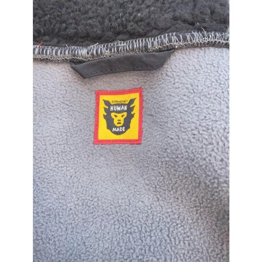 HUMAN MADE◇フリースジャケット/XXL/ポリエステル/GRY/チェック