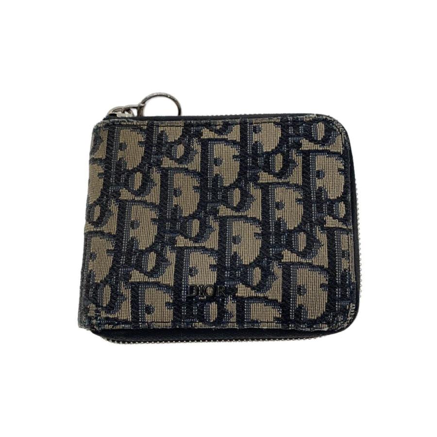 Christian Dior◇2つ折り財布/キャンバス/NVY/総柄/メンズ : セカンド