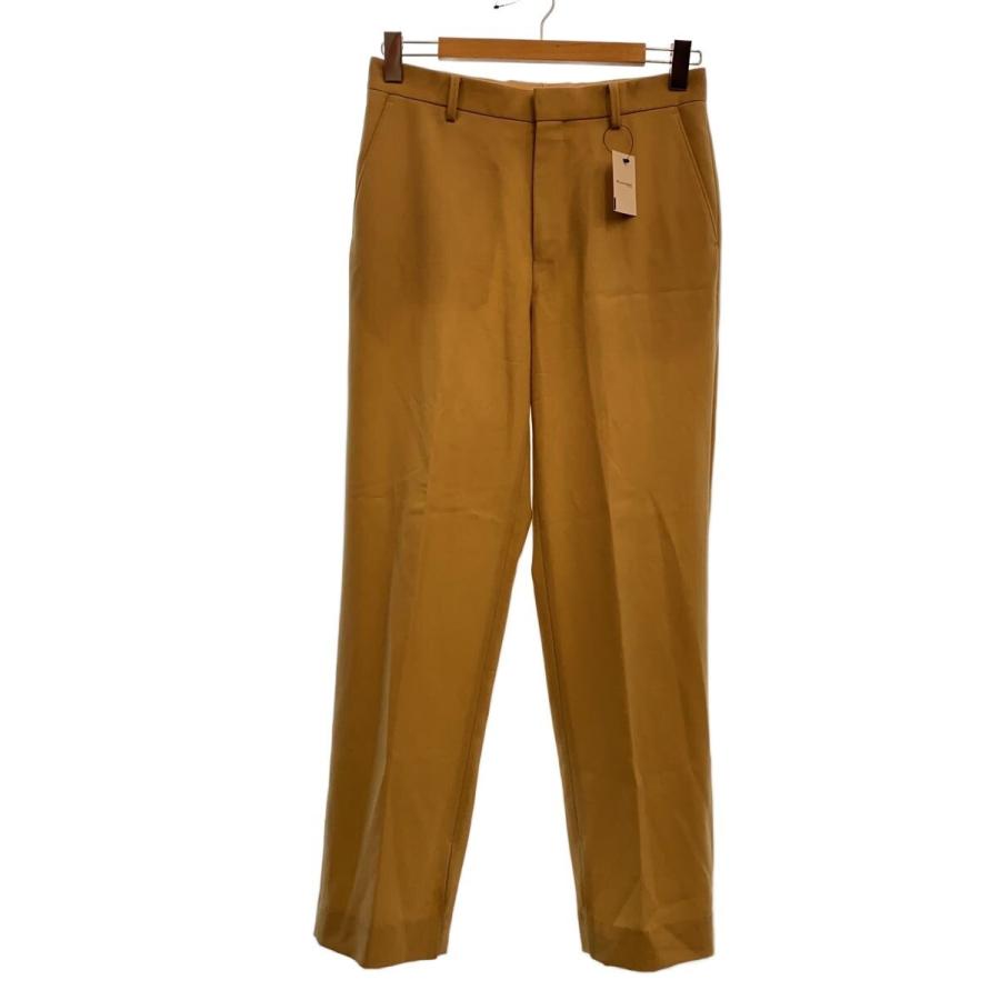 AURALEE◇HARD TWIST WOOL DOBBY SLIT SLACKS/3/ウール/YLW/A21SP03KW