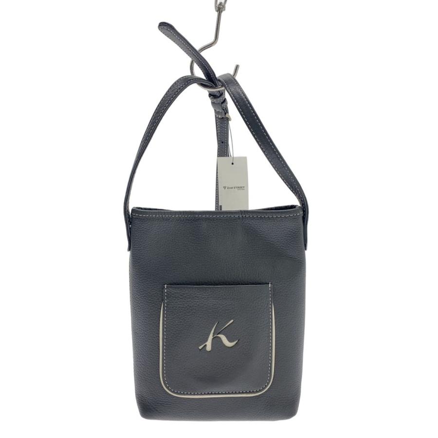 Kitamura◇Kマーク入り外ポケット 斜め掛けショルダーバッグ/レザー