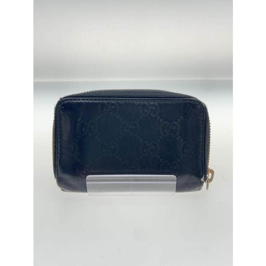 GUCCI◇コインケース_グッチシマ/レザー/BLK/総柄/レディース