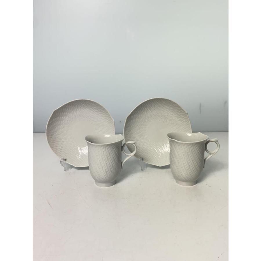 Meissen◇波の戯れ/カップ&ソーサー/2点セット/ホワイト Meissen◇波の戯れ/カップ&ソーサー/2点セット/ホワイト