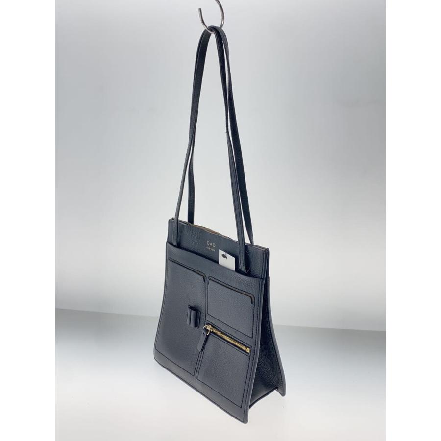 OAD NEW YORK◇cross body/ショルダーバッグ/レザー/BLK/無地/2way 