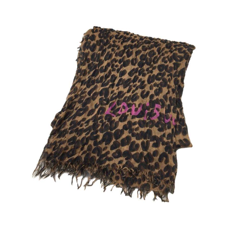 LOUIS VUITTON◇エトール・レオパード_マロン/カシミア/BRW/M72215