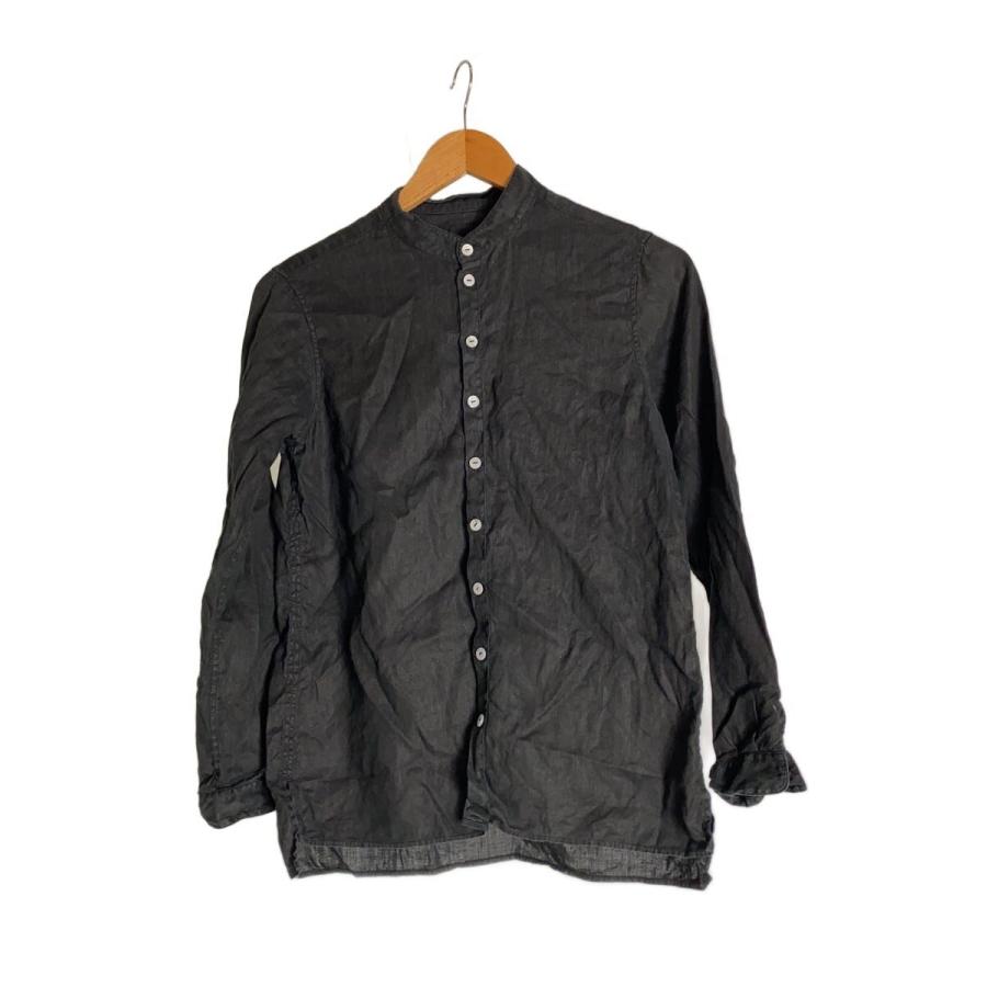 MITTAN 長袖シャツ MITTAN◇長袖シャツ/1/リネン/BLK/無地 : セカンドストリートYahoo!店