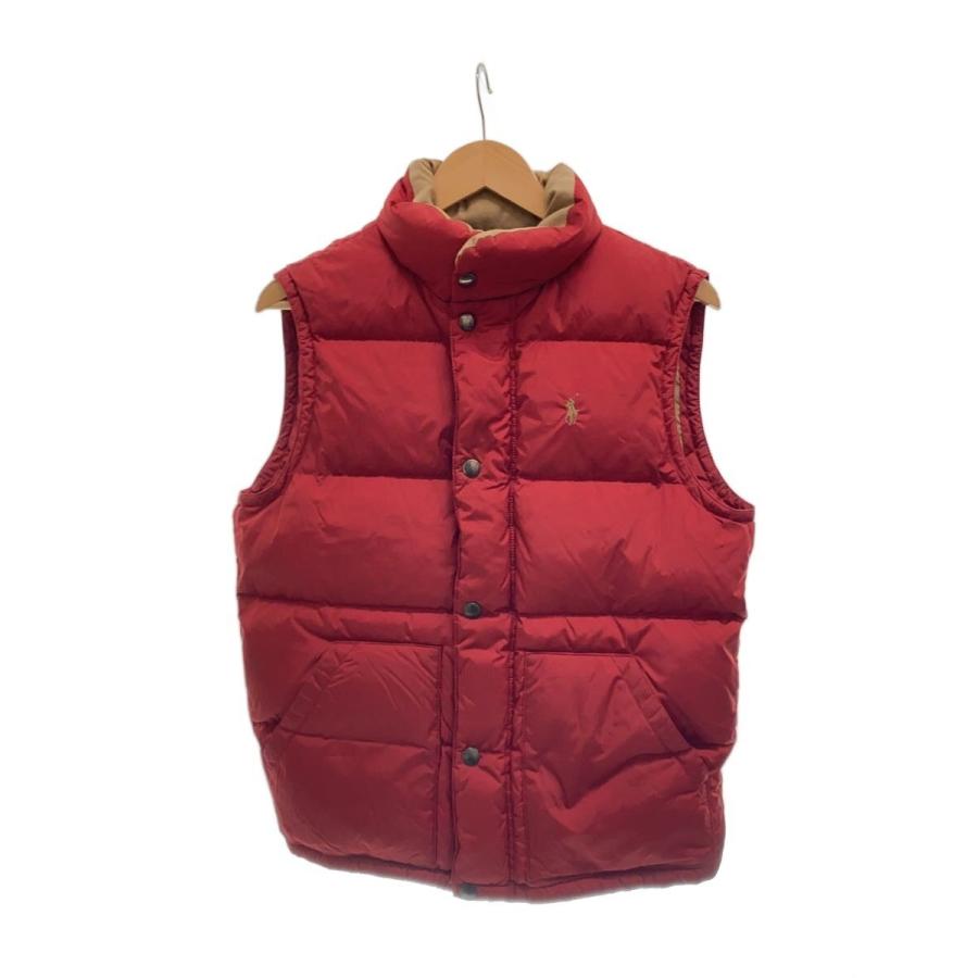 POLO RALPH LAUREN◇ダウンベスト/M/ナイロン/RED/JR-RL-YW0710 