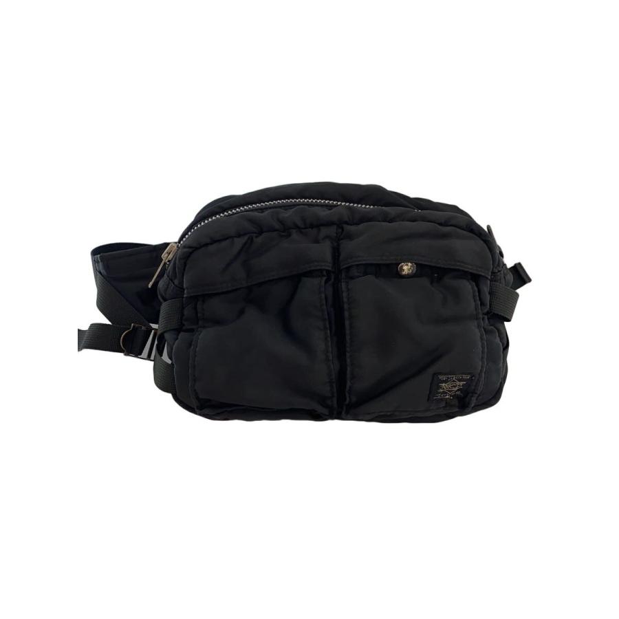 PORTER◇タンカー/ボディーバッグ/ウエストバッグ/ナイロン/BLK