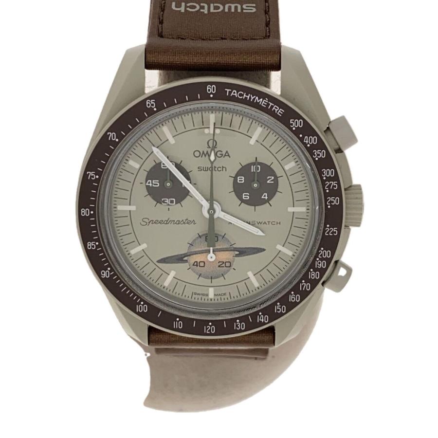 OMEGA / OMEGA×SWATCH_ムーンスウォッチ_ミッショントゥザサン_QZ_CE/ナイロン_42mm/アナログ/YLW OMEGA◇OMEGA×SWATCH_ムーンスウォッチ_ミッショントゥザサターン_