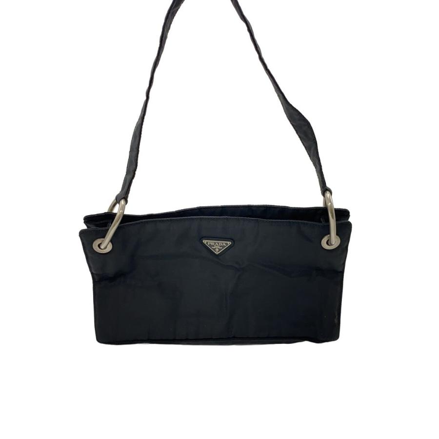 PRADA ブラック ショルダーバッグ ナイロン PRADA◇ショルダーバッグ/ナイロン/BLK : セカンドストリートYahoo!店