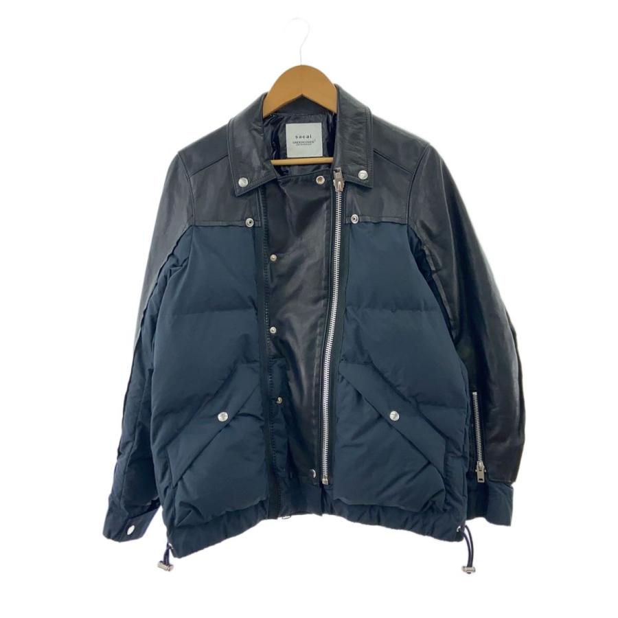 UNDERCOVER◇ドッキングライダースジャケット/1/ポリエステル/BLK