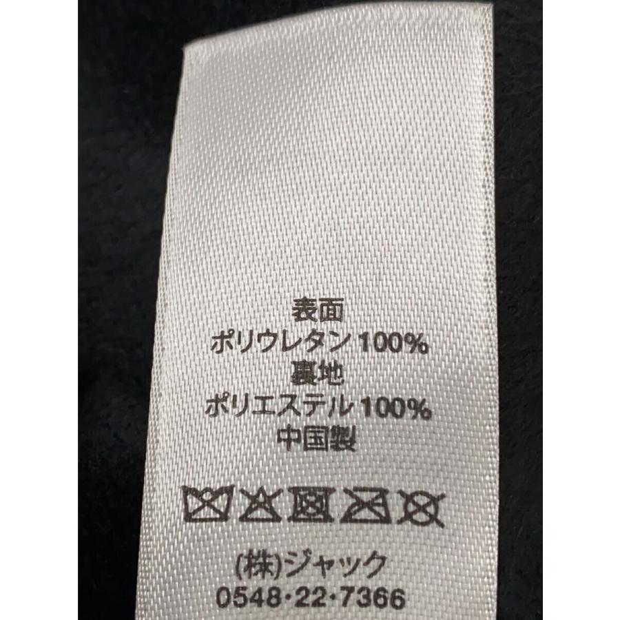 STUSSY◇DOUBLE BREASTED TRENCH/S/フェイクレザー/BLK/無地/115800