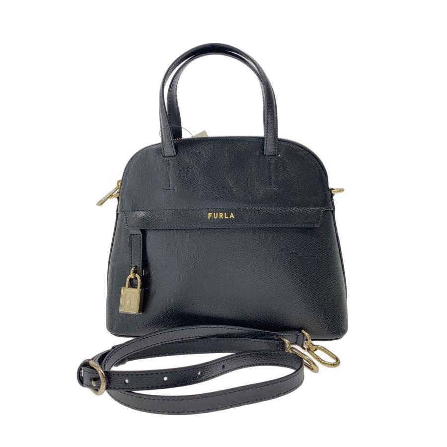 FURLA◇パイパー/2WAY/ハンドバッグ/--/BLK/無地 : セカンドストリート