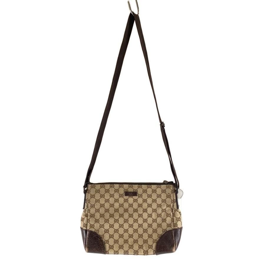 良品 GUCCI ショルダーバッグ キャンバス ベージュ GGキャンバス GUCCI（グッチ） ショルダーバッグ GGキャンバス キャンバス ベージュ