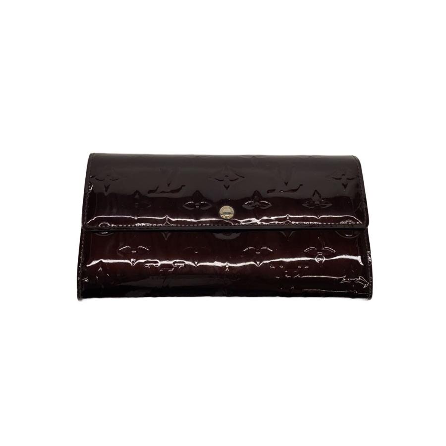 LOUIS VUITTON◇ポルトフォイユサラモノグラムヴェルニ/内側キズ有/長