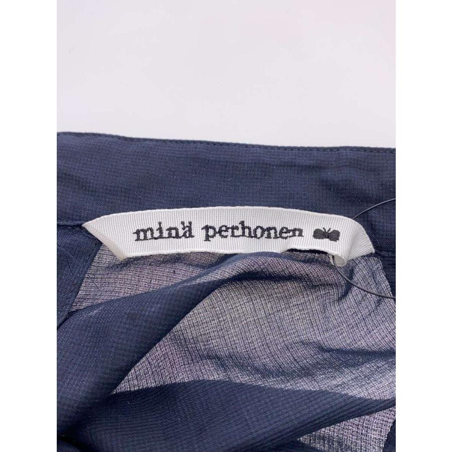 mina perhonen◆floraleaf/半袖ワンピース/40/シルク/NVY/無地/abs3148_2