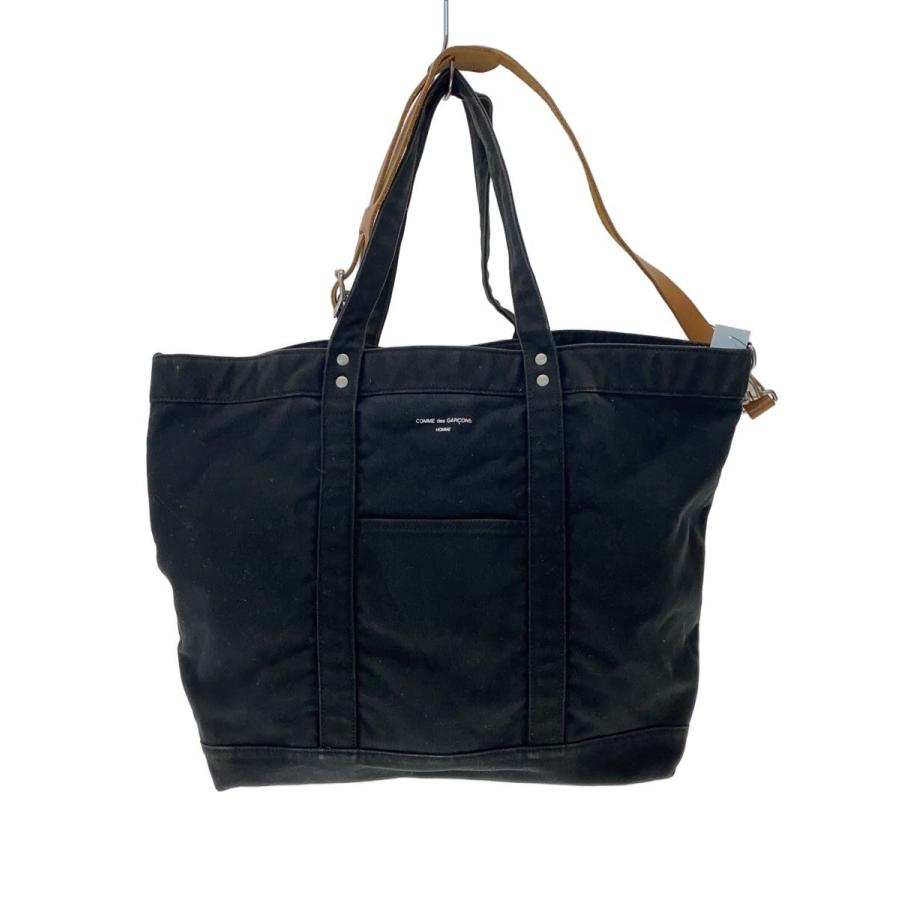 【極美品】COMME des GARÇONS HOMME トートバッグ　2way COMME des GARCONS HOMME◇2WAY/トートバッグ/コットン/BLK/無地/HC