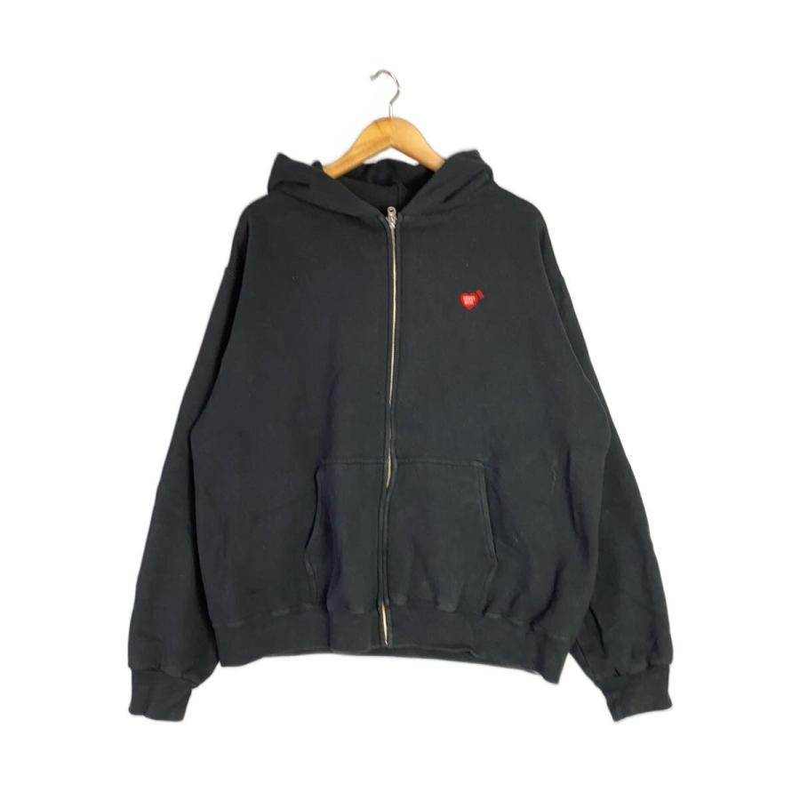 HUMAN MADE◇CLASSIC ZIP-UP SWEAT HOODIE/XXL/コットン/BLK/HM30CS051