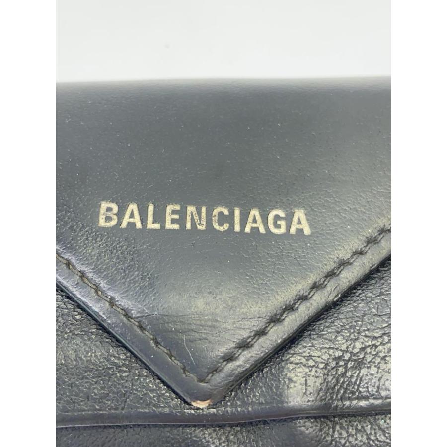 BALENCIAGA◇キーケース/レザー/BLK/無地/メンズ/499204・1000・W