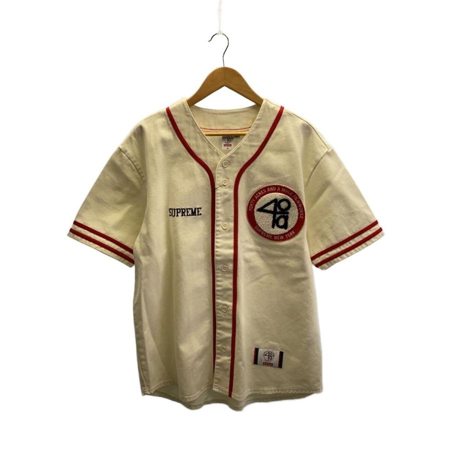 Supreme◇40 Acres Twill Baseball Jersey/ベースボールシャツ/M