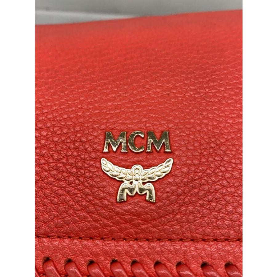 MCM◆ショルダーバッグ/レザー/RED/無地｜ssol-shopping｜05