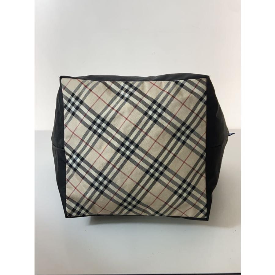 BURBERRY BLUE LABEL◇トートバッグ/ナイロン/BLK/無地/ZA401 BURBERRY BLUE LABEL◇トートバッグ/ナイロン/BLK/無地/ZA401