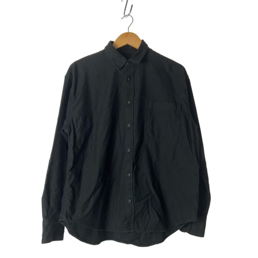 Plage◇25SS/長袖シャツ/コットン/BLK/無地/25-050-922-1000-1-0
