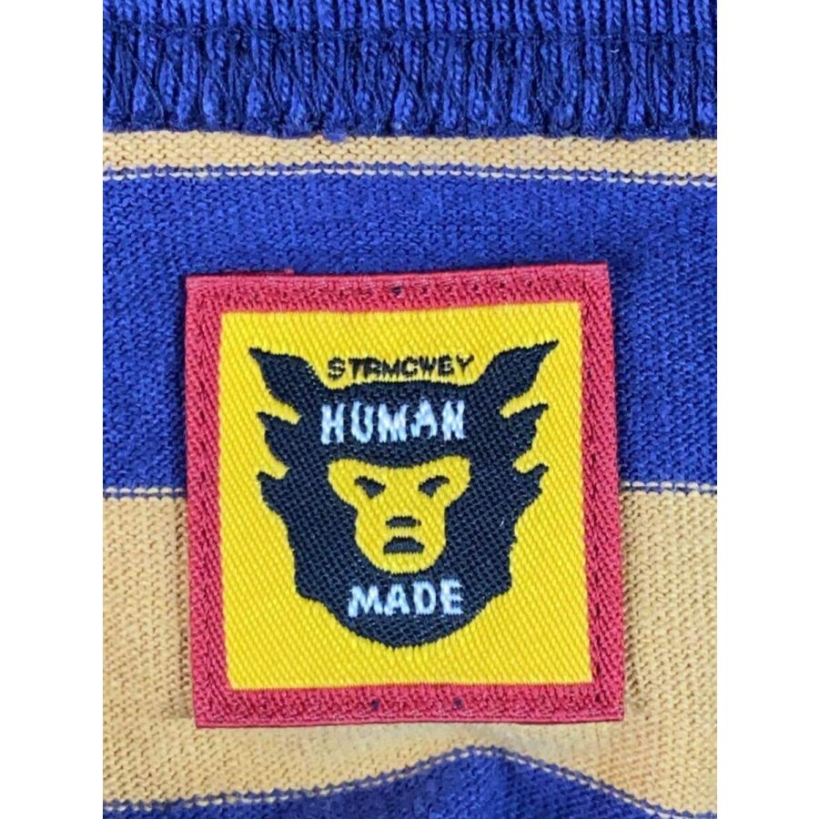 HUMAN MADE◇striped L/S T-shirt/長袖Tシャツ/L/コットン/マルチ 