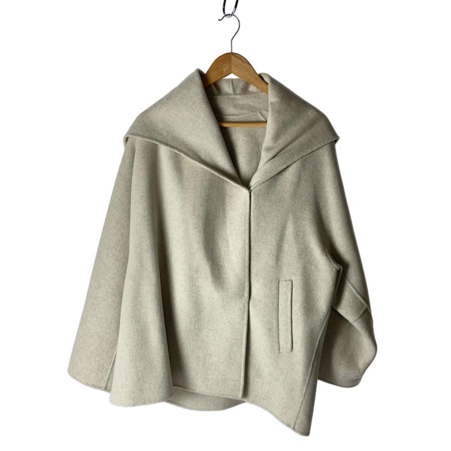 Plage◇24AW/コート/38/ウール/BEG/無地/24-020-922-8051-4-0