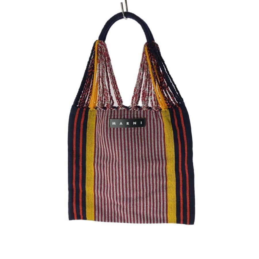 MARNI◇HAMMOCK BAG/トートバッグ/ウール/マルチカラー/ストライプ
